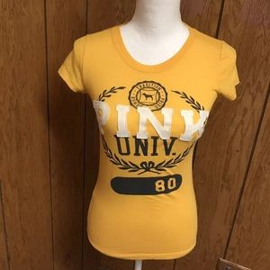 Victoria’s Secret Pink T-shirt. Mustard Yellow. XS